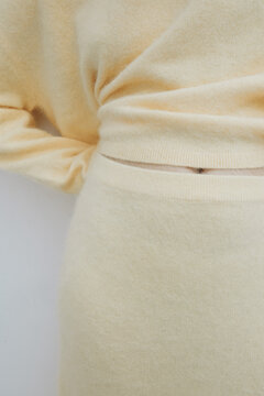 Winter fashion in pastel color