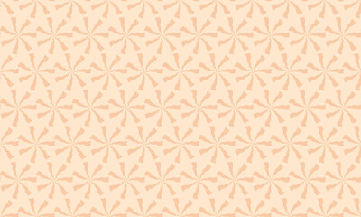 Fototapeta premium Elegant pastel peach seamless pattern featuring a repeating geometric floral motif. Perfect for website backgrounds, textile prints, or stationery design.