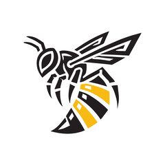 Aggressive wasp logo for game team esport. Wasp Mascot concept logo vector