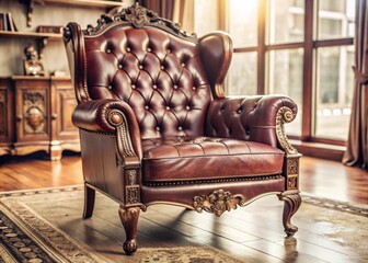Luxury armchair into an old room