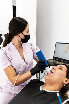 Dental procedure with imaging scanner