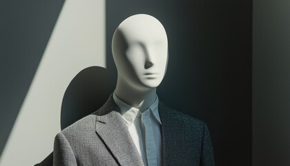 Abstract Portrait Of An Anonymous Male Mannequin: Exploring The Absence Of Identity Through Artistic Interpretation And Symbolism
