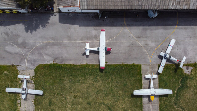 Planes Positioned on the Runway