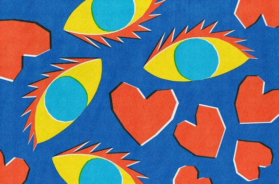 In love. Abstract concept