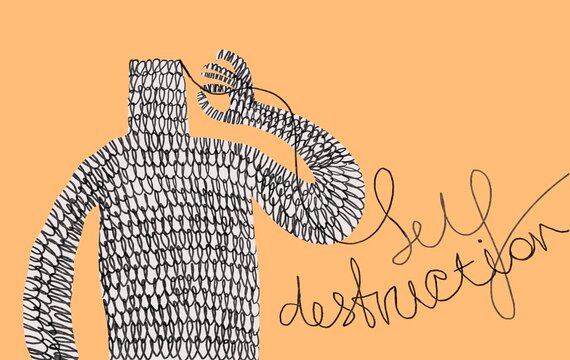 Knitting person 