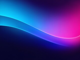 Smooth gradient waves in vibrant shades of blue and pink showcasing abstract design at night