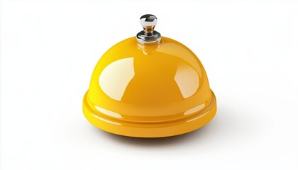 Vivid Bell Notification Icon In Realistic Colour On A White Background- Eye-Catching Design Element For Various Applications And Platforms.