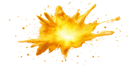 Dynamic Yellow Burst Isolated on clear background