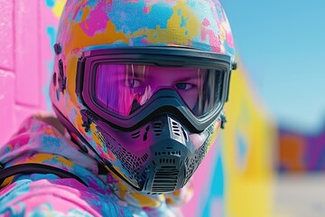 Vibrant paintball party with students enjoying an active day outdoors