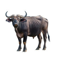 Buffalo stands proudly in bright light