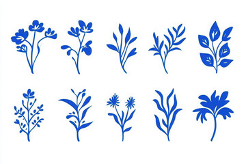 Vector simple minimal illustrations, simple wavy and groovy. hand drawn naive style, flowers and plants, floral botanic design templates, frames and modern wall art prints, posters