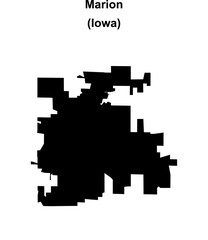 Marion (Iowa) blank outline map