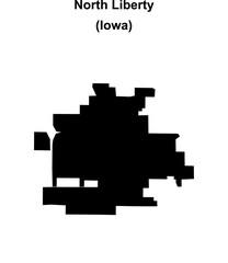 Obraz premium North Liberty (Iowa) blank outline map