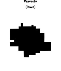 Waverly (Iowa) blank outline map