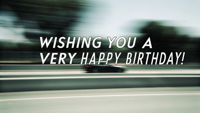 Wishing you a very happy birthday celebration city park digital card festive atmosphere joyful perspective heartfelt message