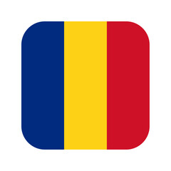 Romania flag rounded square icon
