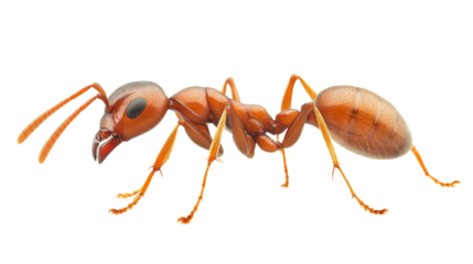 Fire ant, isolated on transparent background