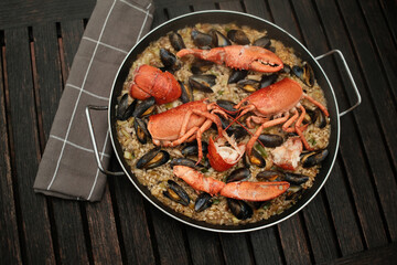 lobster and mussels seafood rice
