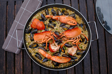 lobster and mussels seafood rice