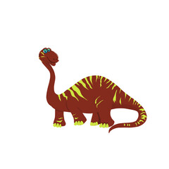 a brown dinosaur with abstract yellow stripes without background