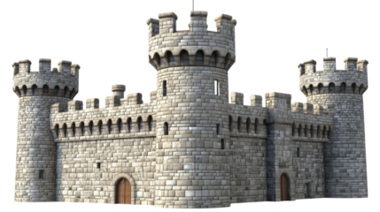 Old Castle, isolated on transparent background