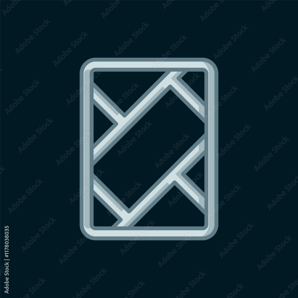 Poster line gps device with map icon isolated on black background. flat filled outline style with shadow. v