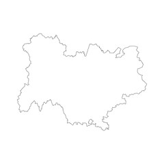Obraz premium Auvergne-Rhone-Alpes region blank outline map