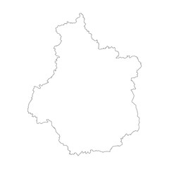 Centre-Val de Loire region blank outline map