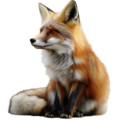 Red fox resting quietly in natural setting