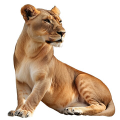 Obraz premium Lioness resting in a natural pose