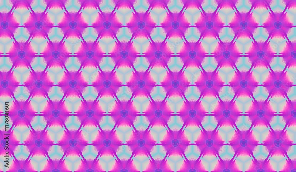 Poster vibrant geometric pattern with neon colors and abstract mosaic design