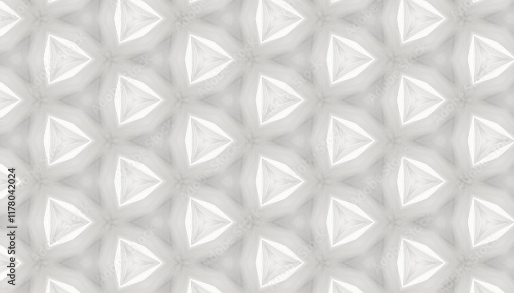Poster seamless geometric pattern with abstract triangular shapes in soft gray tones