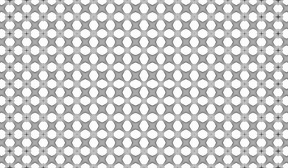 Abstract geometric pattern with circular openings on a white background