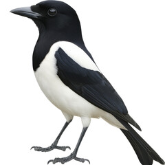 Naklejka premium Stunning black and white bird with charm