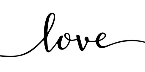 Romantic love card design with hand written Love text. Perfect for Valentine s Day, wedding invitations, romantic gifts, scrapbooking, and greeting cards.