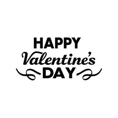 Happy valentine's day vector silhouette