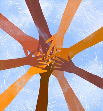 Concept of togetherness and teamwork