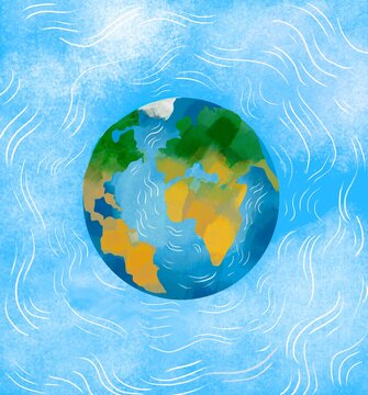 Concept of protecting earth planet 