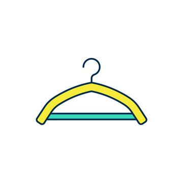 recommend clip art: Filled outline Hanger wardrobe icon isolated on white background. Cloakroom icon. Clothes service symbol. Laundry hanger sign. Vector