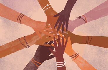 Concept of togetherness and teamwork