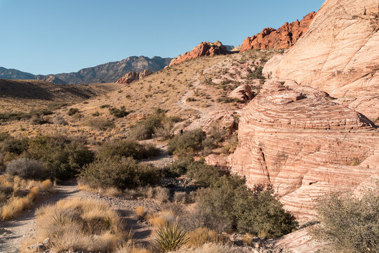 Desert scenery at Red Rock Canyon, Las Vegas, Nevada