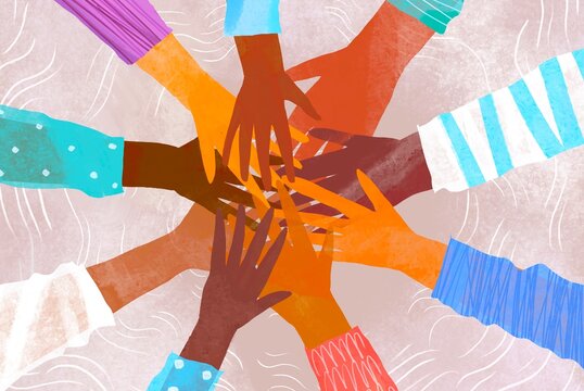 Concept of togetherness and teamwork