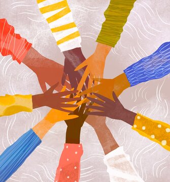 Concept of togetherness and teamwork