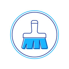 Obraz premium Filled outline Paint brush icon isolated on white background. Vector