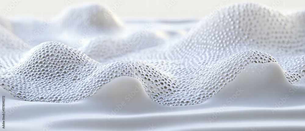 Poster Cinematic texture of soft water bubbles creating a serene and calming surface pattern