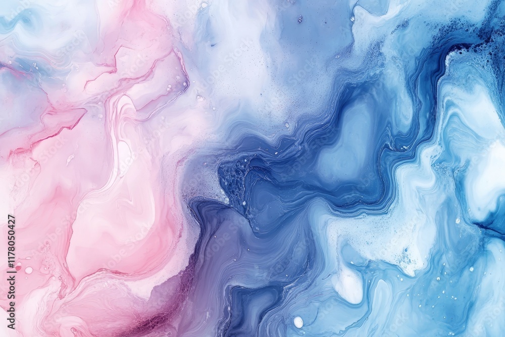Poster sophisticated marble surface featuring delicate patterns in subtle, soft color tones