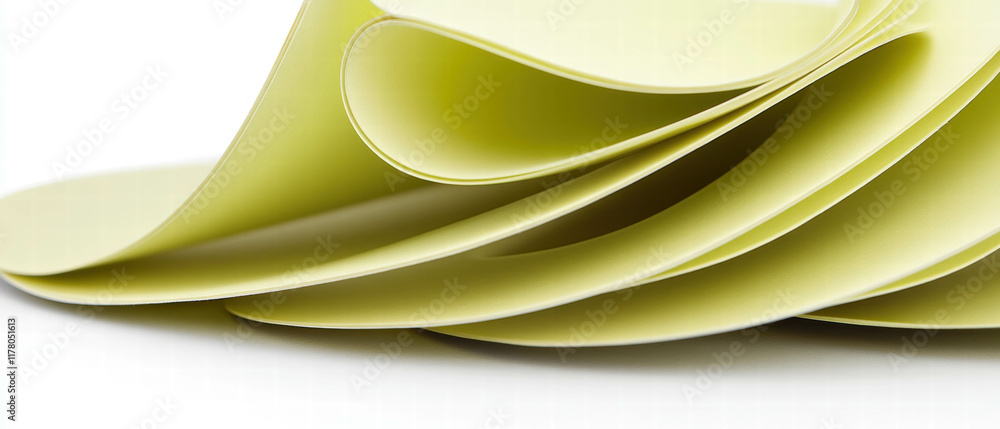 Poster Abstract composition with layered green shapes creating visual depth and texture