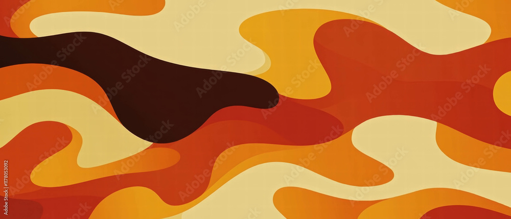 Poster vibrant lava banner design featuring bold colors and fluid patterns in a dynamic layout