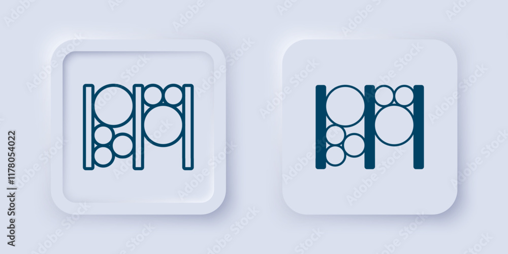 Poster filled and outline playground climbing equipment icon isolated on grey background. kid playground cl