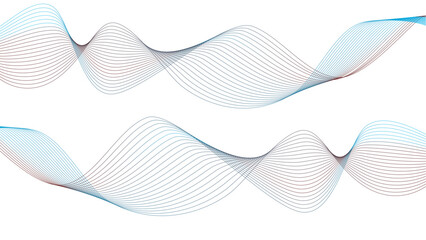 Fototapeta premium Vector curvy abstract line art wavy flowing dynamic tropical green white background in concept music or sound, wave, wind, information flow